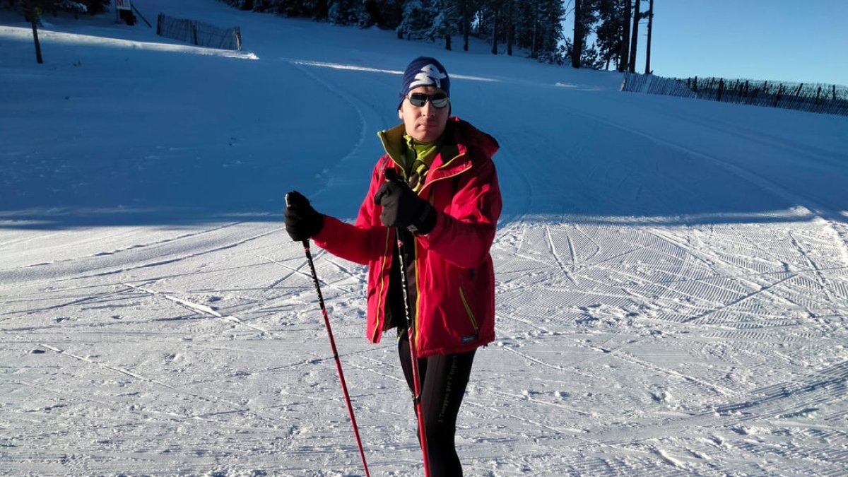 Pol Puiggener, durant un entrenament.