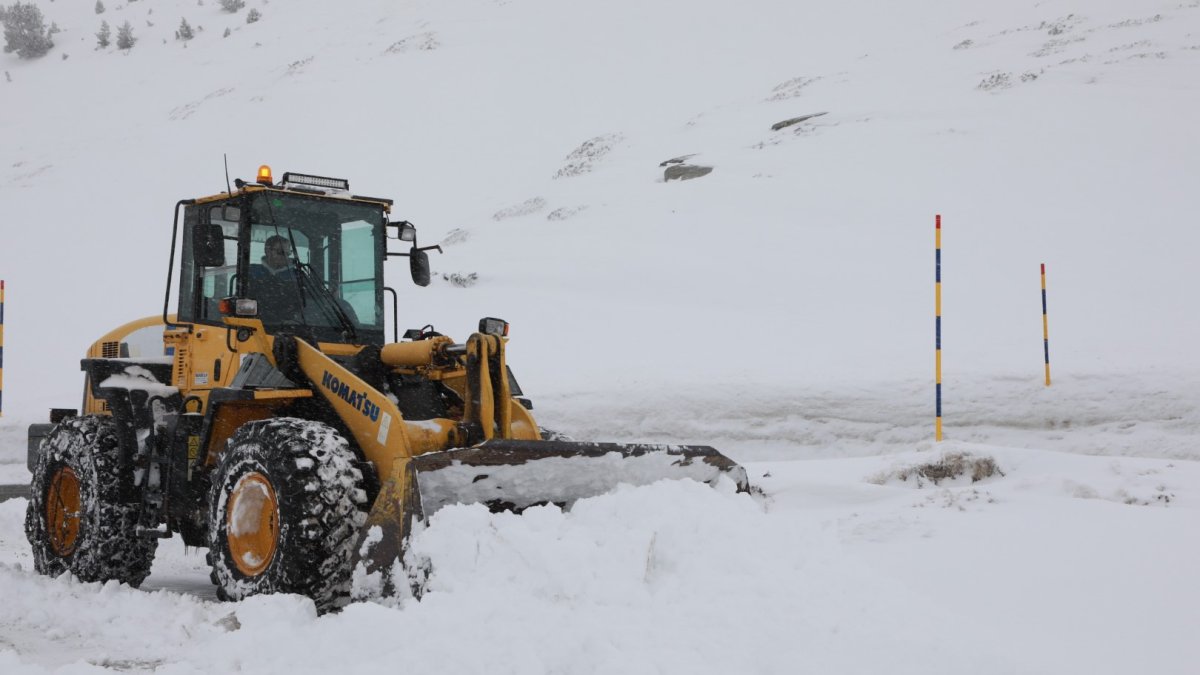 Imatges de la nevada a la Bonaigua