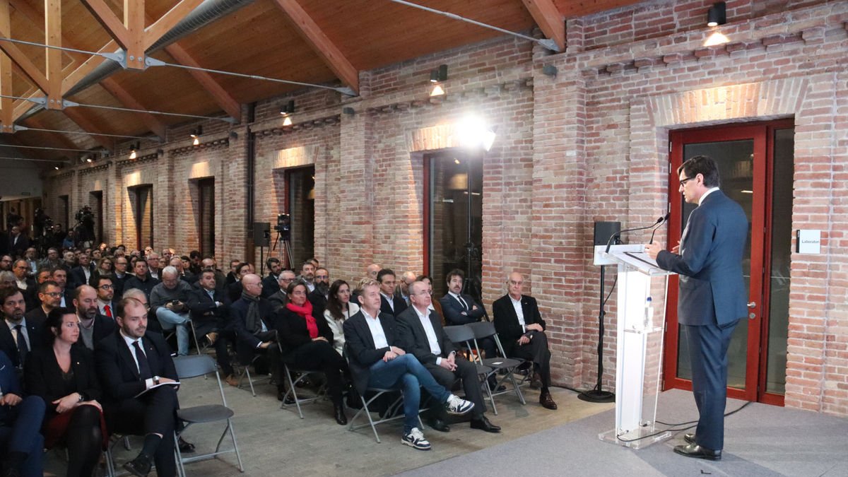 Salvador Illa, ayer durante la presentación del proyecto. - AINA MARTÍ/ACN