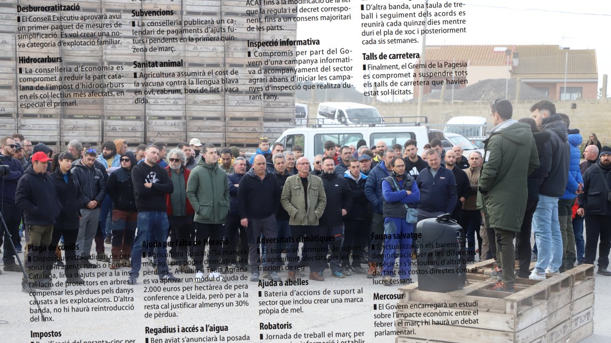 L'assamblea celebrada ahir a Alcoletge amb els membres de la Pagesia