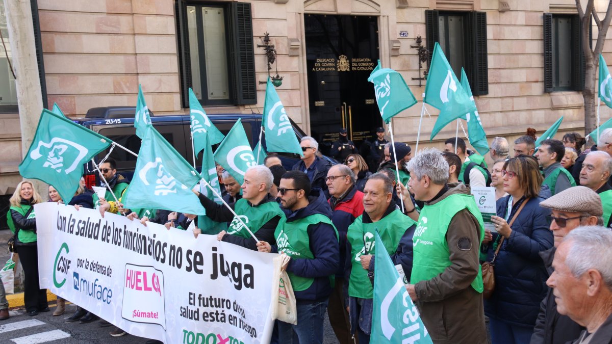 Foto d'arxiu d'uns manifestants de CSIF.