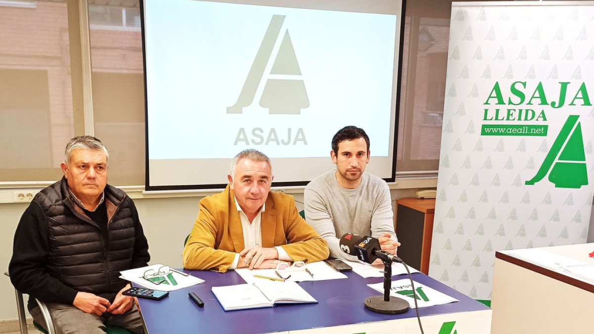 Josep Pujol, Pere Roqué y Jordi Vidal, durante la rueda de prensa celebrada ayer. - J. MARTÍNEZ