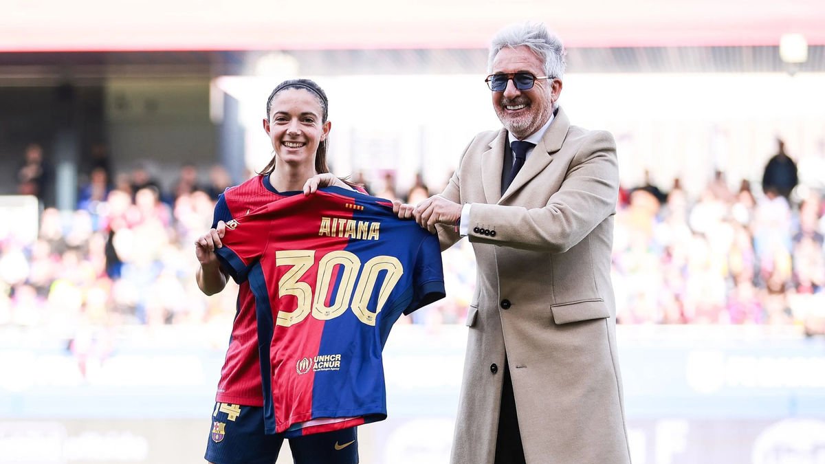 Aitana Bonmatí va celebrar els seus 300 partits com a blaugrana. - FC BARCELONA
