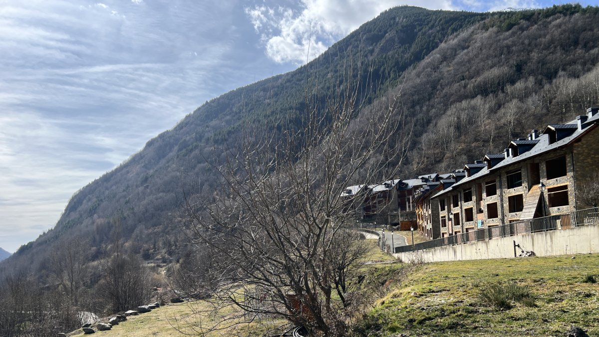 Terrenys a tocar d'Espui que ara ha adquirit l'ajuntament de la Torre de Capdella.
