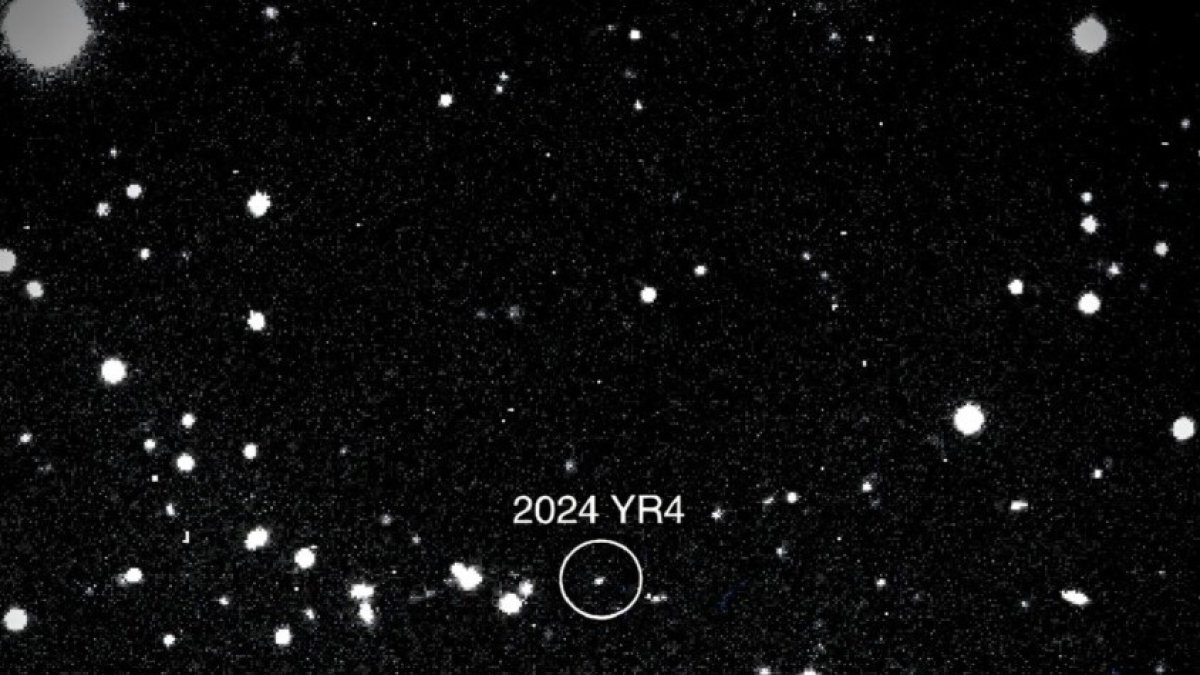 L’asteroide 2024 YR4 observat pel telescopi Magdalena Ridge de 2,4 m a l’Institut Tecnològic de Nou Mèxic el 27 de gener de 2025.