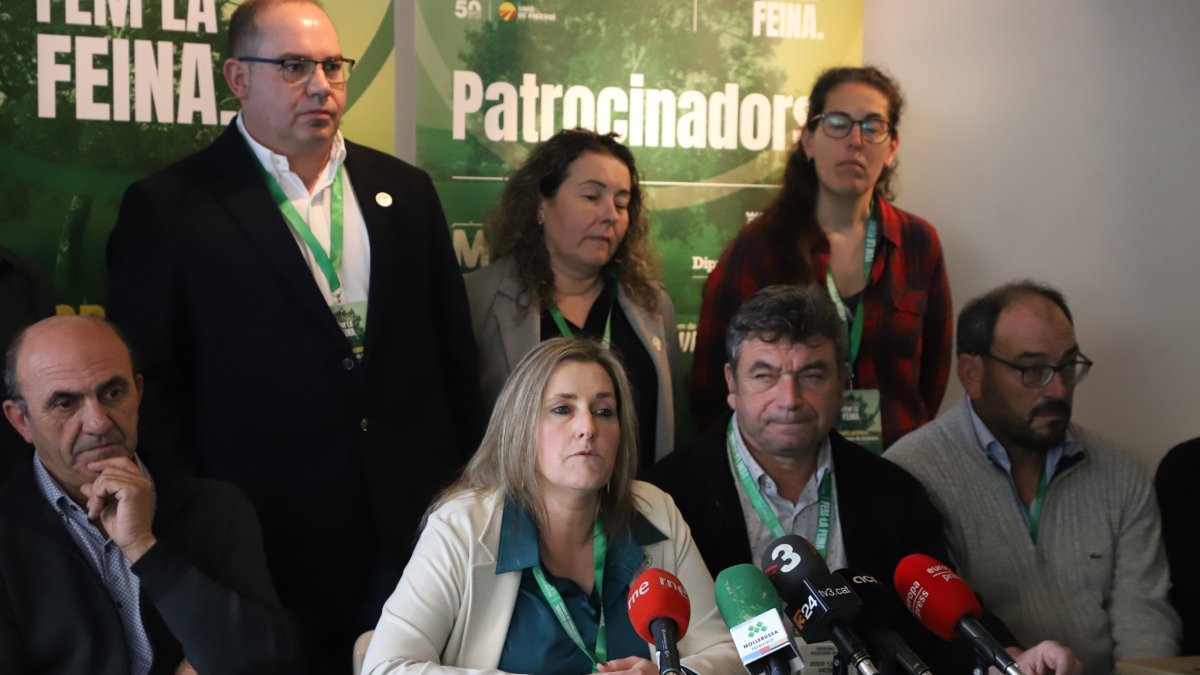 Raquel Serrat en roda de premsa al congrés de Mollerussa. - MAGDALENA ALTISENT