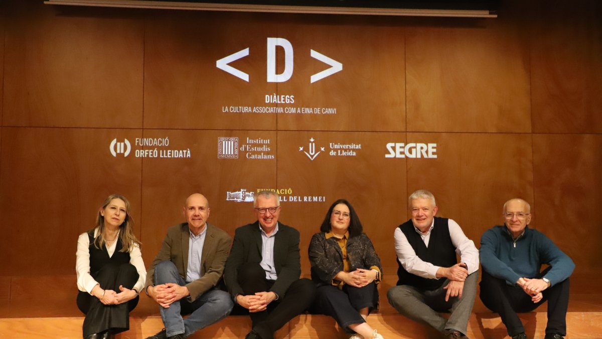 Mireia Gonzàlez, Xavier Quinquillà, Josep M. Forné, Anna Sàez, Ramon Sistac i Joan Busqueta, ahir. - MAGDALENA ALTISENT
