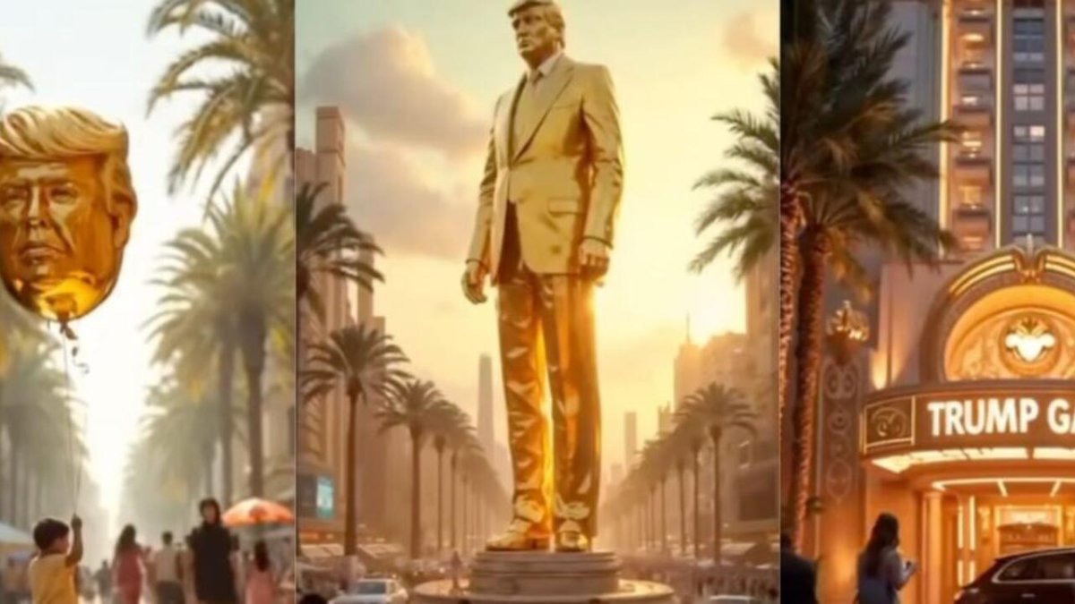 Trump se ensalza a sí mismo en un vídeo sobre Gaza.