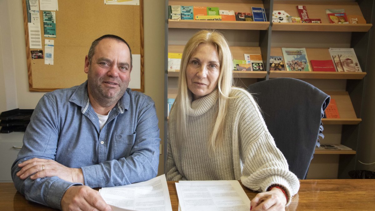 Josep Puig e Isabel Torres, alcalde de Biosca y alcaldesa de Torà. - C.MARSIÑACH