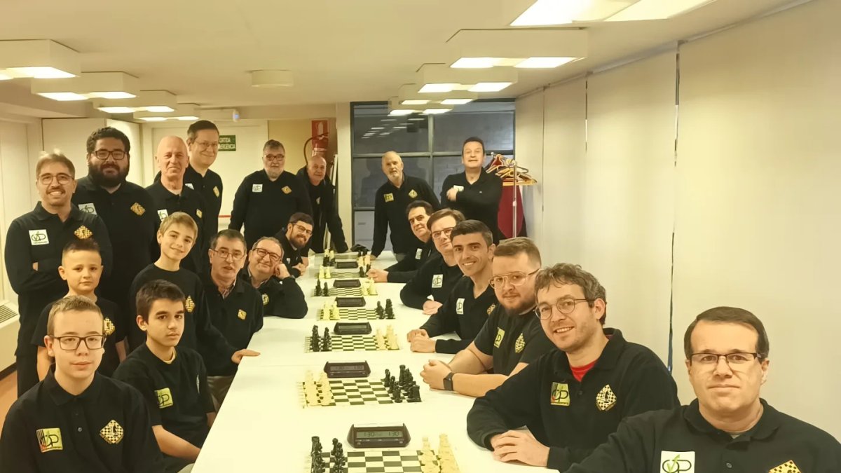 Algunos de los jugadores del Club Escacs Pardinyes.