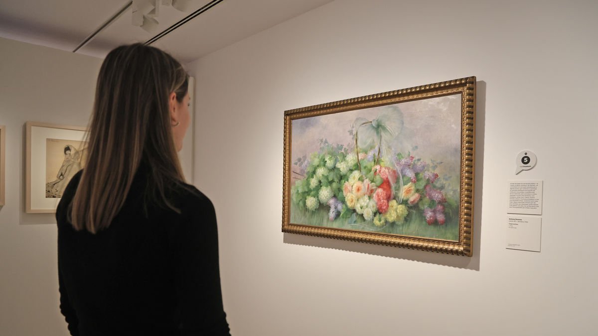 ‘Cistell de flors’, un óleo sobre tela de en torno a 1926 de la leridana Antònia Ferreras, el primer lienzo de una mujer artista en el Morera. - PAU PASCUAL