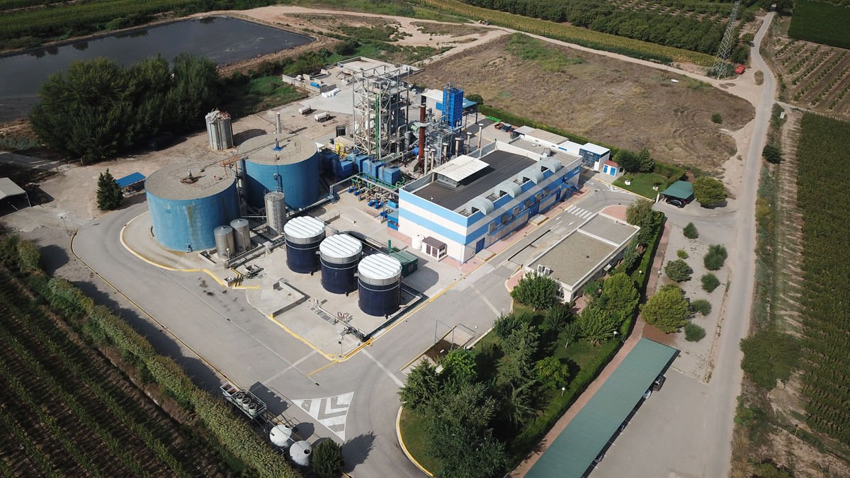 Vista de las instalaciones actuales de la planta de secado de purines de Tracjusa, en Juneda. - GAP
