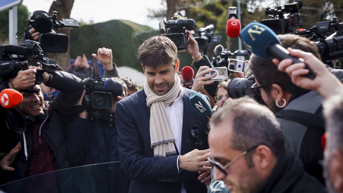 Gerard Piqué llega al juzgado de Majadahonda.