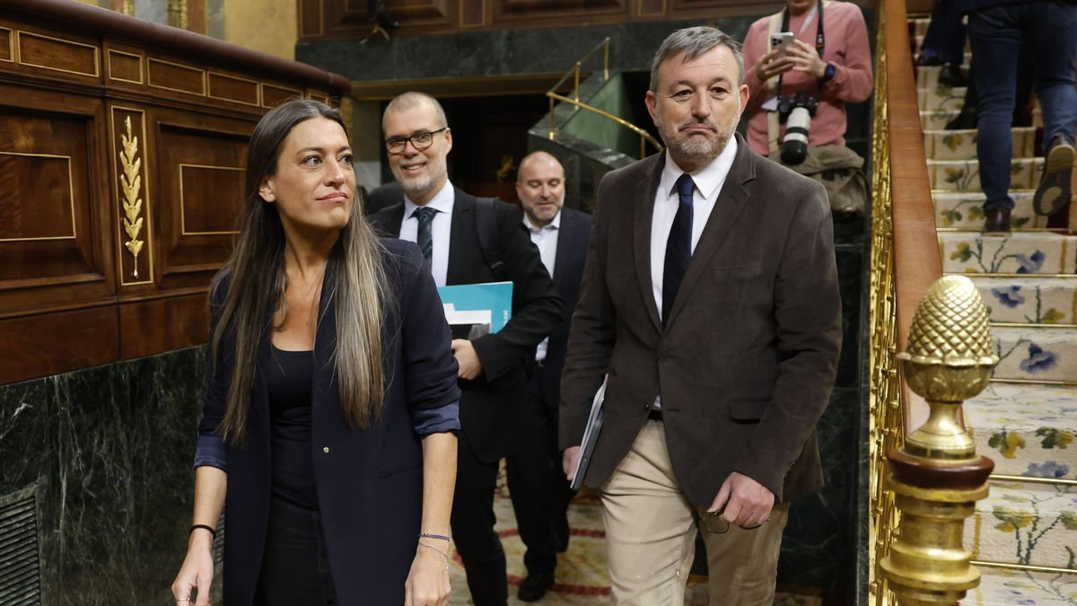 Nogueras, ayer a su llegada al pleno del Congreso. - EFE