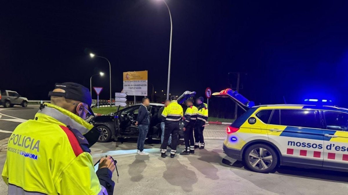 Un control de trànsit dels Mossos d'Esquadra.
