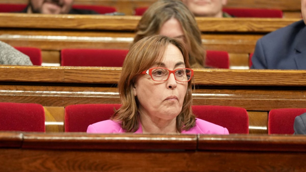 La consellera de Territorio, Sílvia Paneque, ayer en el pleno del Parlament. - ACN