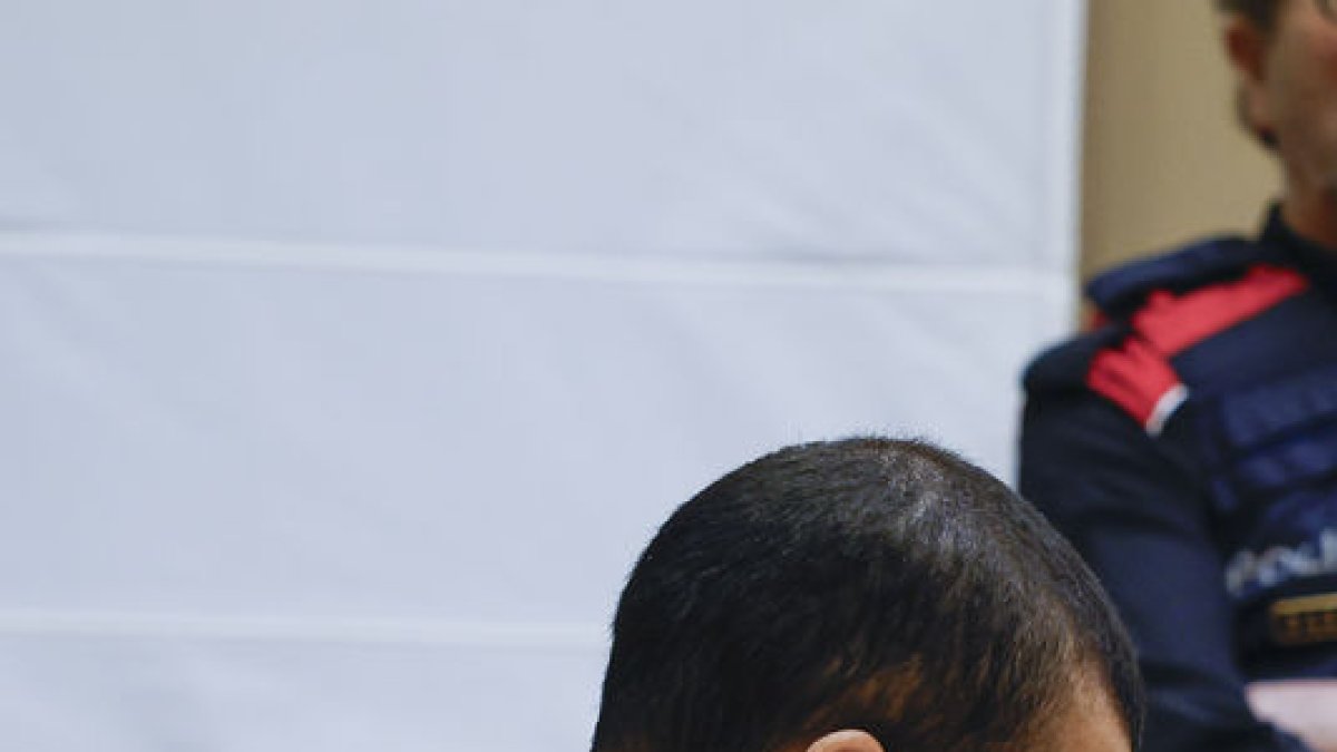 Dani Alves en una de las sesiones del juicio.