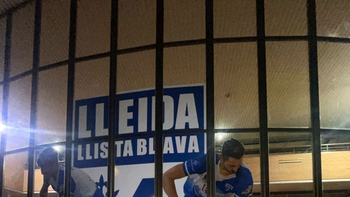 El club ha preparat aquesta pancarta per animar avui a les Comes el Pons Lleida.