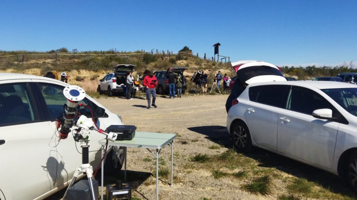 Encuentro de observadores que vieron el eclipse desde Aspa. - ÓSCAR CLARIANA