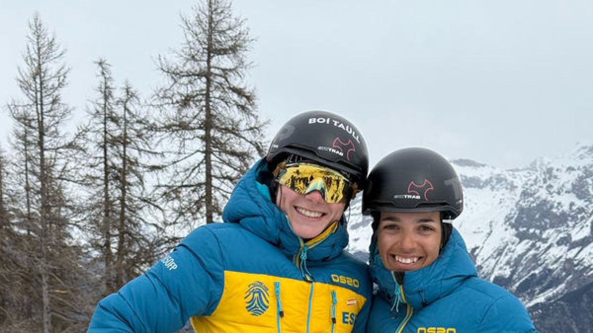 Laia Sellés i Aina Garreta, ahir després de la prova individual.
