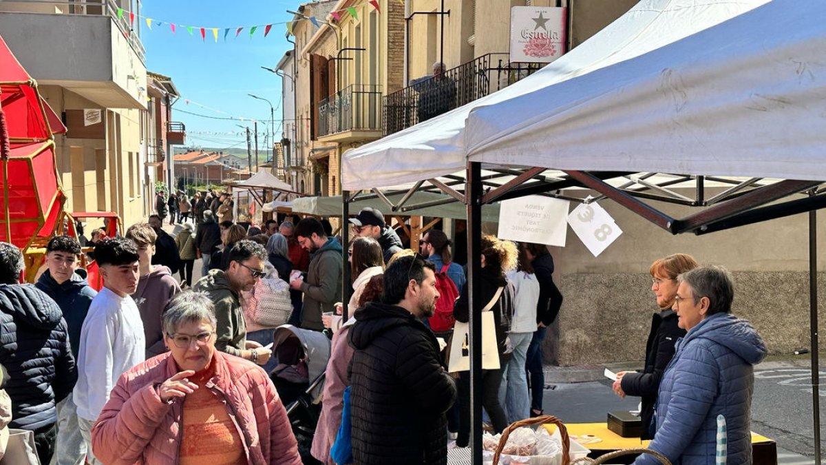 Un dels carrers del centre de Gerb on es van instal·lar algunes de les parades. - AJUNTAMENT DE GERB