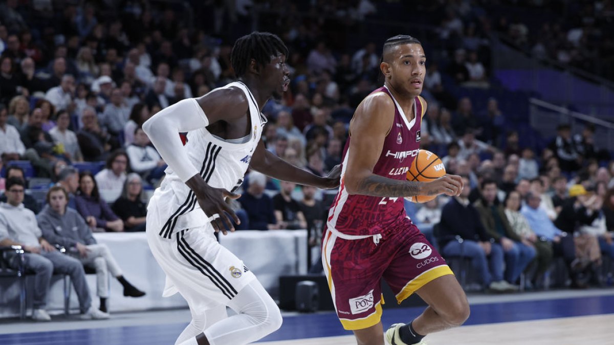 Michael Caicedo, durante el partido que jugó en la pista del Real Madrid. - ACB PHOTO