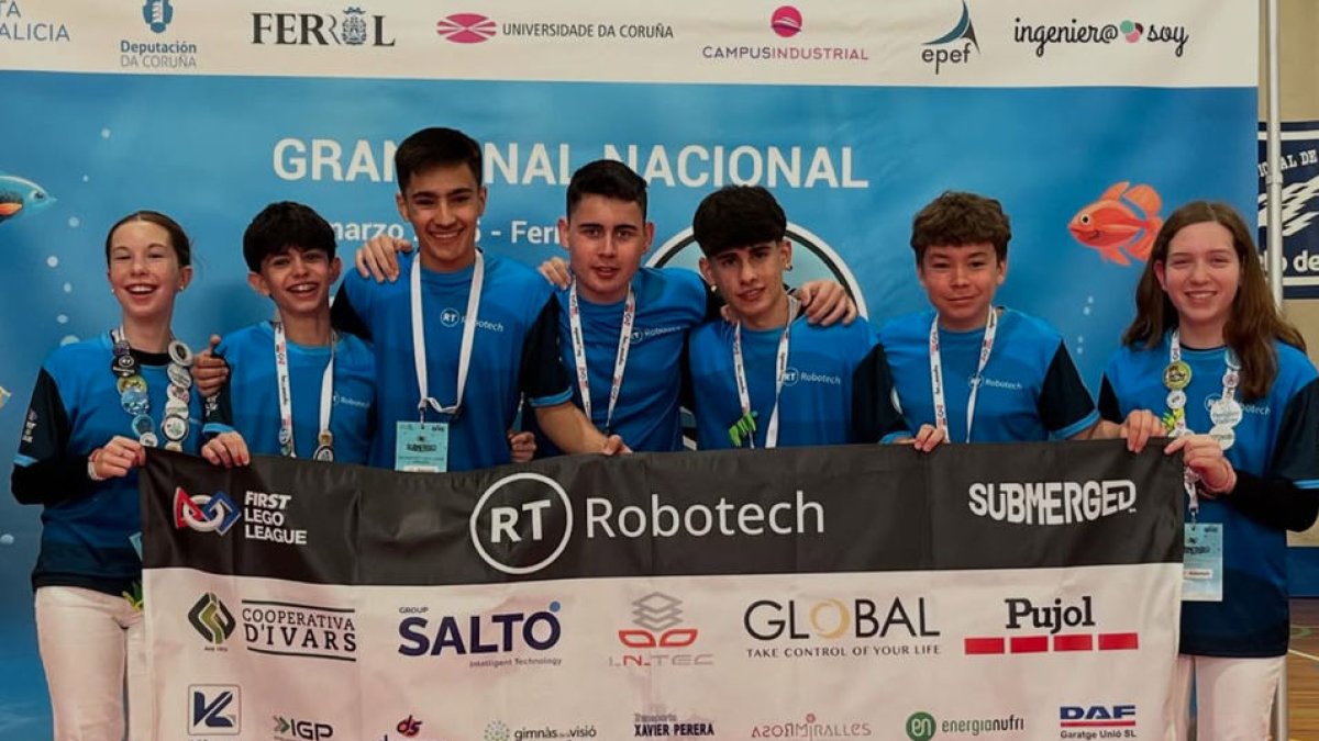 L’equip Robotech, de Mollerussa, a la final estatal de la First Lego League a Ferrol, Galícia. - @ROBOTECH.TEAM