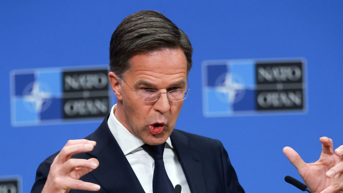 El secretari general de l’OTAN, Mark Rutte. - EFE/EPA/OLIVIER HOSLET