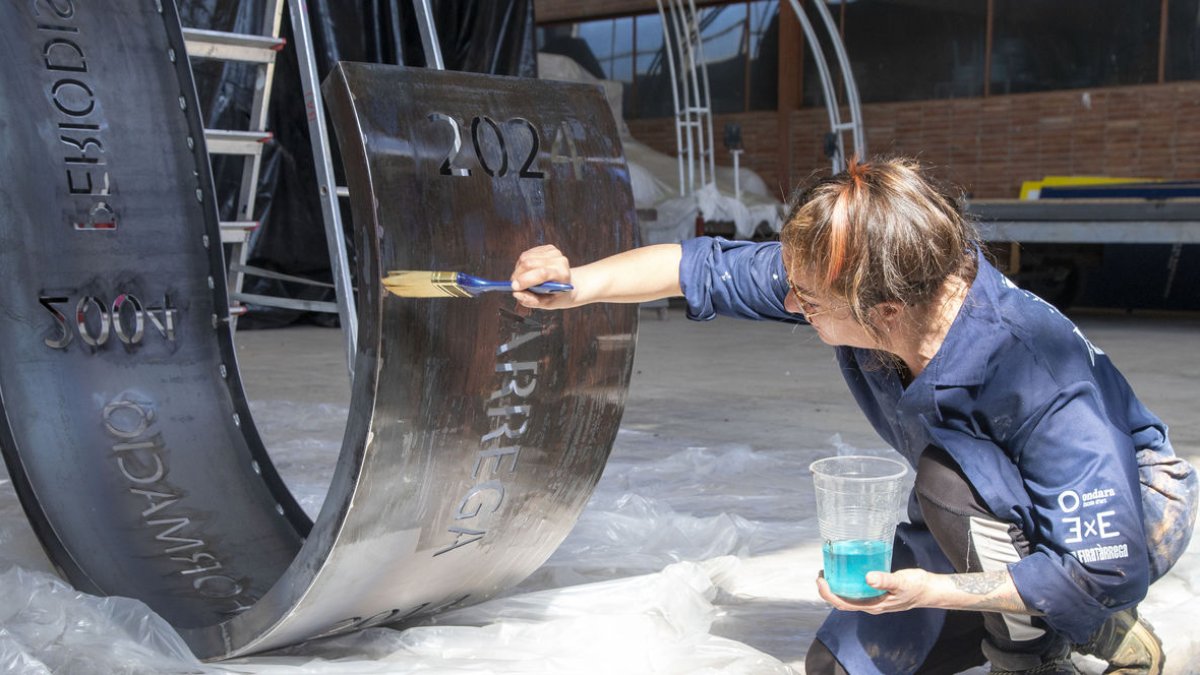 Detall de l’escultura, creada per l’Escola d’Art Ondara. - LAIA PEDRÓS