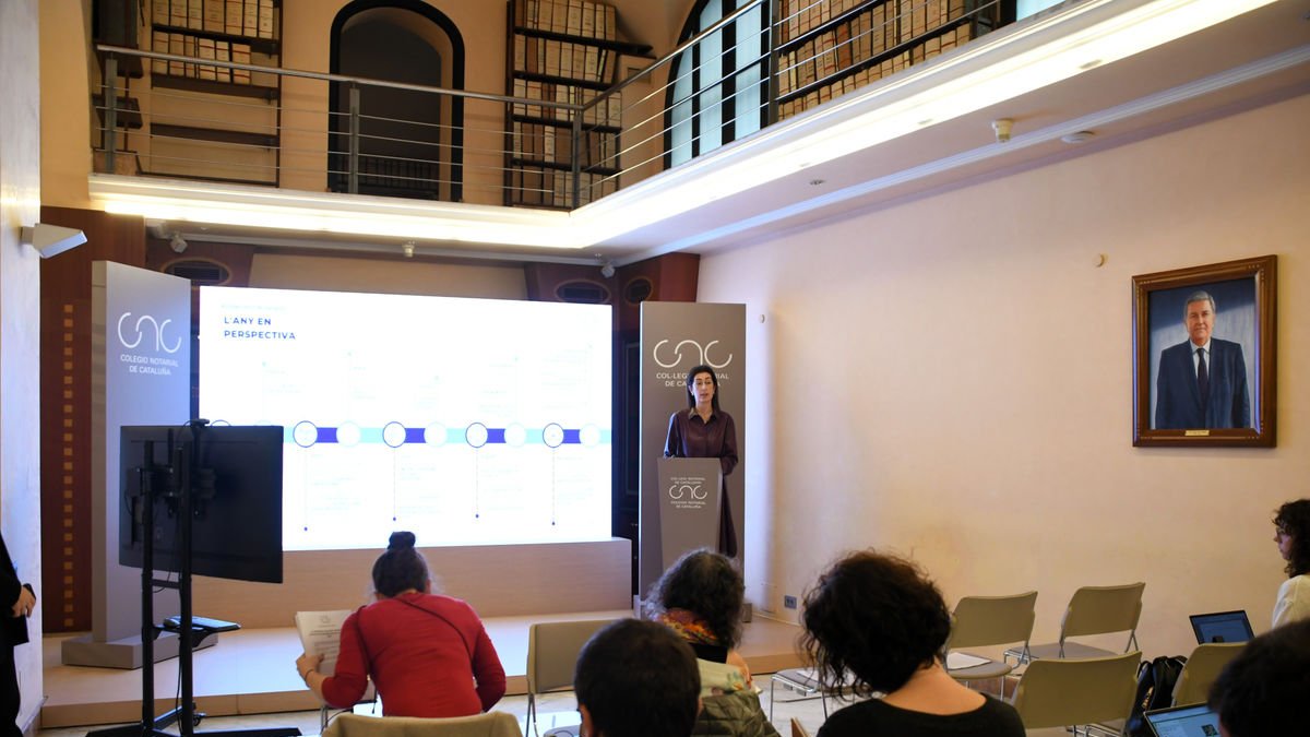 Raquel Iglesias, vicedegana del Col·legi Notarial, ahir. - COL·LEGI NOTARIAL DE CATALUNYA