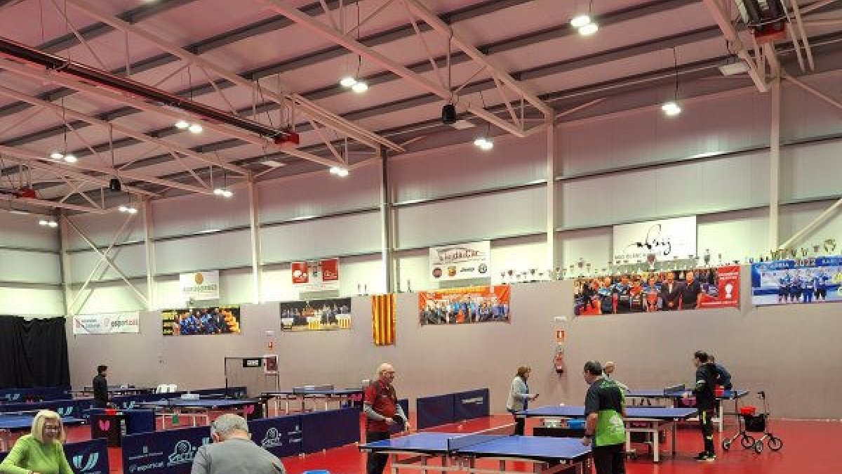 Sesión de tenis mesa el pasado marzo en el CTT Borges. - ASSOCIACIÓ PARKINSON DE LES TERRES DE LLEIDA