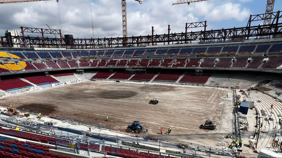 Nueva imagen del estado actual de las obras de remodelación del nuevo Camp Nou. - FCB