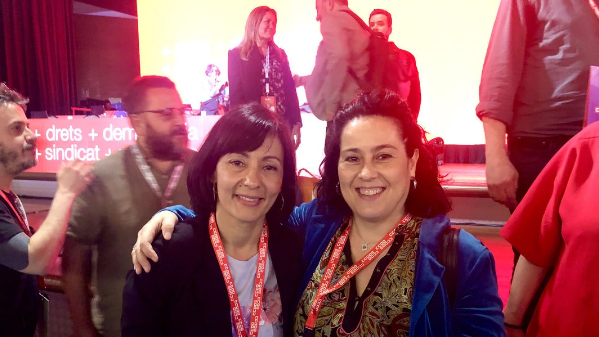 Belén López, nueva presidente de CCOO, junto a Cristina Rodríguez. - CCOO