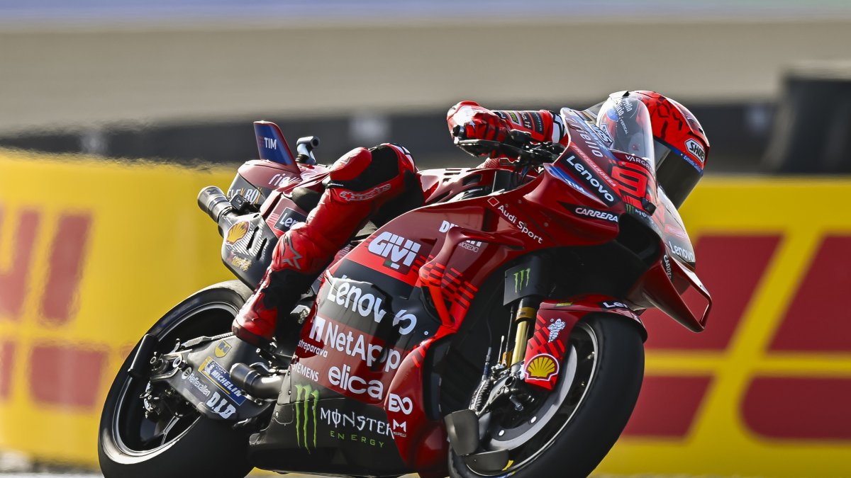 Marc Márquez durant el gran premi de motociclisme de Qatar.