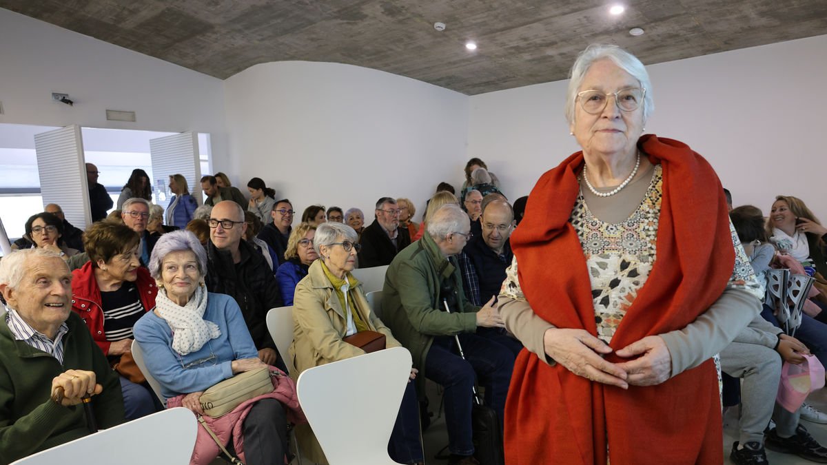 Carme Greoles, en la sala de actos de Cal Sinén. - JOAN GÓMEZ