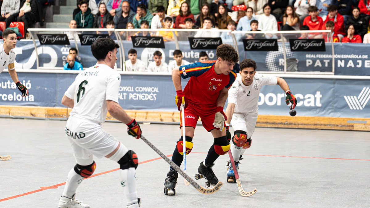 Una acció de la final entre la selecció espanyola i la portuguesa. - RFEP