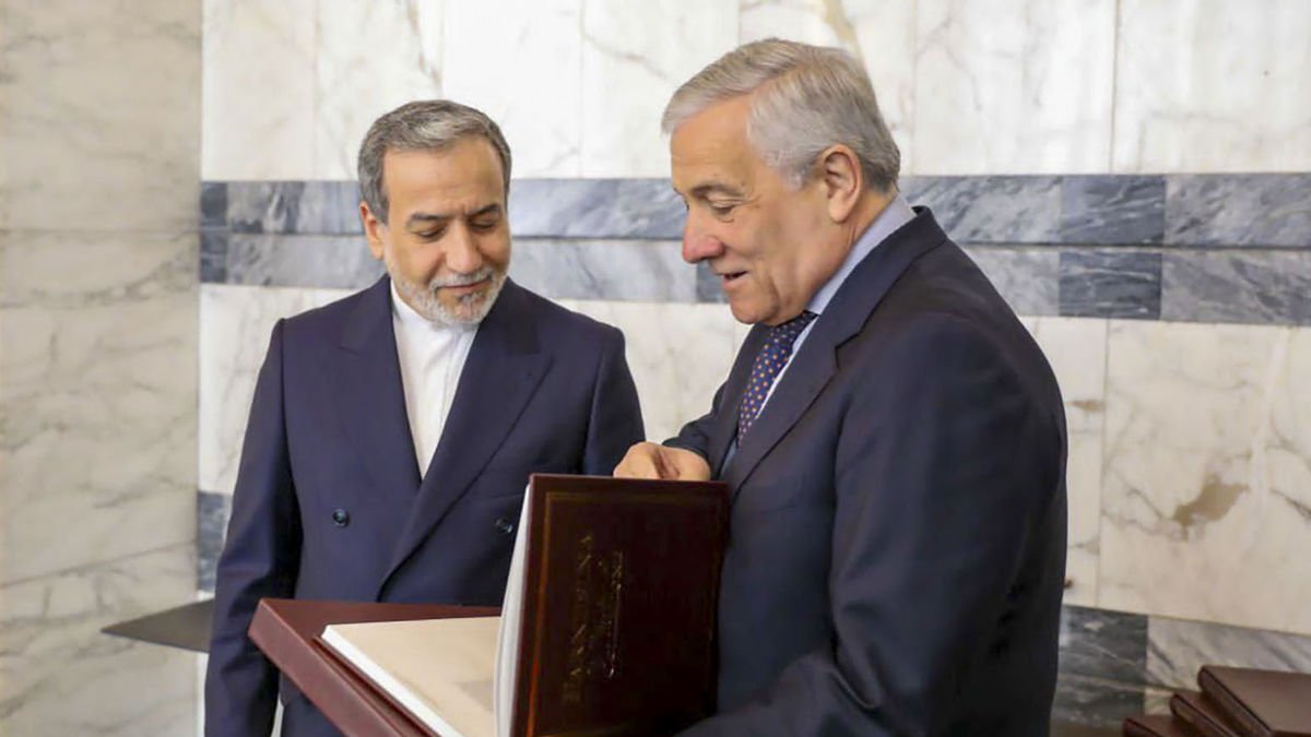 El ministro iraní de Exteriores con su homólogo italiano. - EFE/ MINISTERIO DE ASUNTOS EXTERIORES IRANÍ