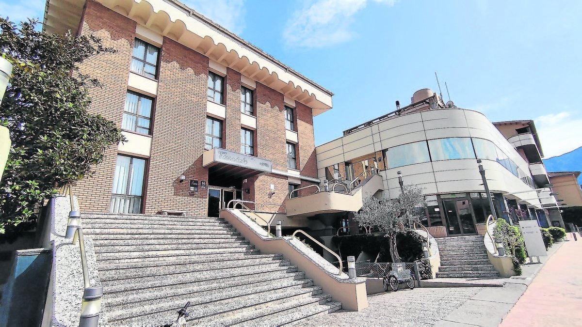 L’entrada de l’Hotel Terradets.