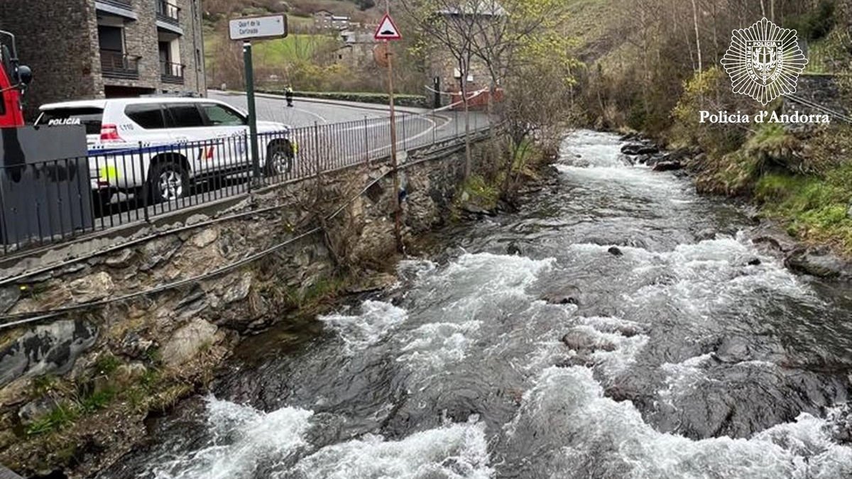 El lugar donde se encontró ayer el cuerpo en Ordino. - POLICÍA ANDORRA