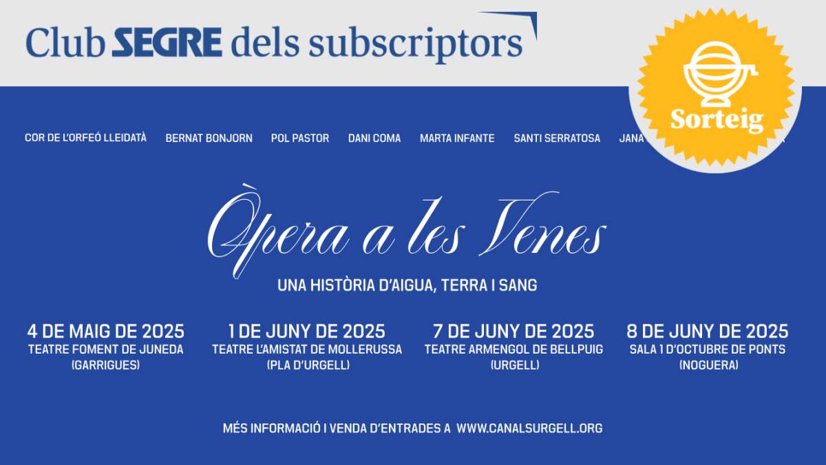 Òpera a les venes, el 4 de maig i el 1, 7 i 8 de juny.