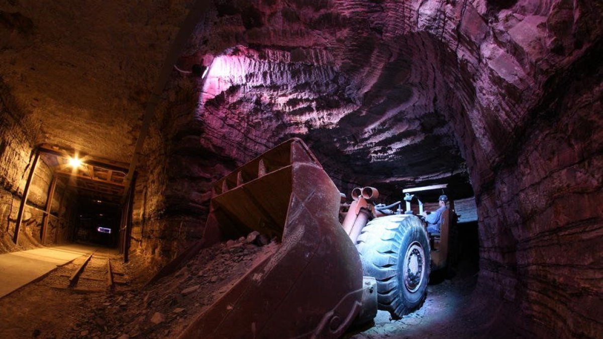 Imatge d’arxiu d’una explotació minera a la conca del Baix Segre.