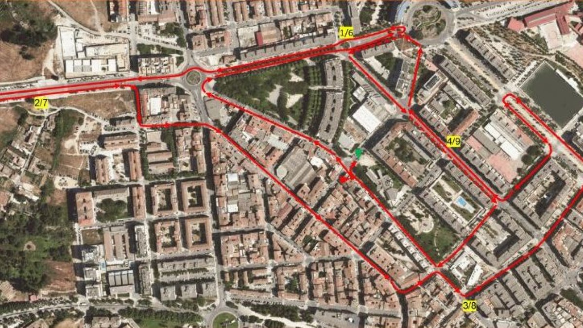 El recorregut de la Cursa Balàfia que se celebra aquest diumenge 27 d'abril.
