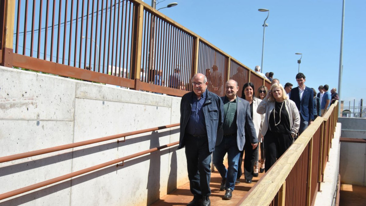 Estreno de la infraestructura ayer en la zona del apeadero de Térmens. - FGC