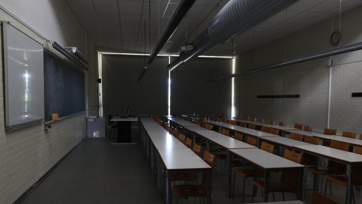 Una aula de la UdL.