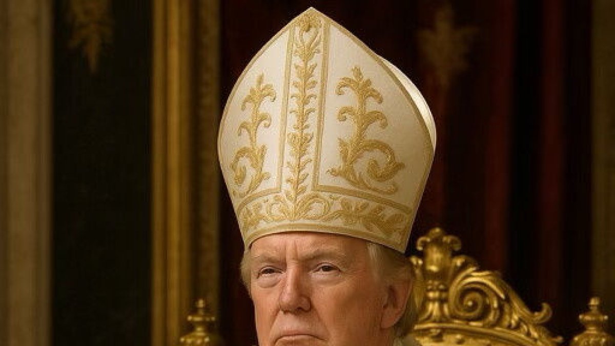 La imagen de Trump vestido de papa generada por IA. - DONALD TRUMP / TRUTH SOCIAL