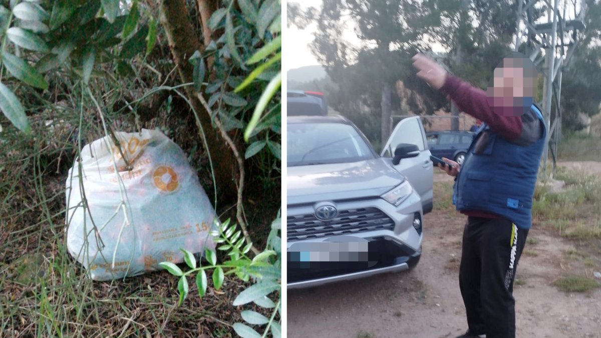 Un productor va aconseguir fer una foto d’un presumpte lladre. I una bossa plena de cireres en una de les finques on han robat