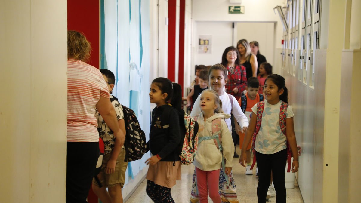 Foto d’arxiu de l’inici de l’últim curs escolar a Lleida. - AMADO FORROLLA