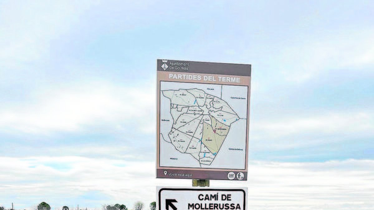 Una de las nuevas señales instaladas. - AJUNTAMENT DE GOLMÉS