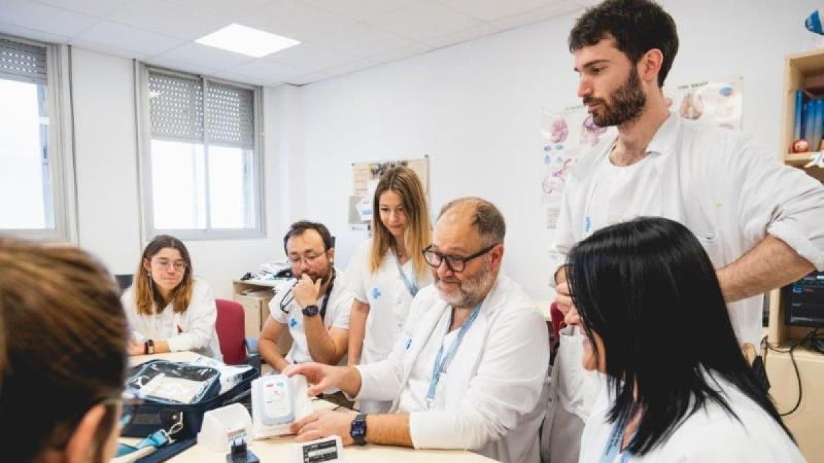 Parte del equipo del Hospital Universitari Arnau de Vilanova de Lleida que ha ideado este método. - HUAV