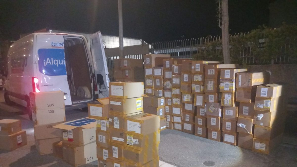 Material intervenido por los Mossos al detenido.